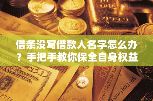 北京借条没写借款人名字怎么办？手把手教你保全自身权益