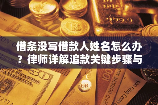 北京借条没写借款人姓名怎么办？律师详解追款关键步骤与证据链构建
